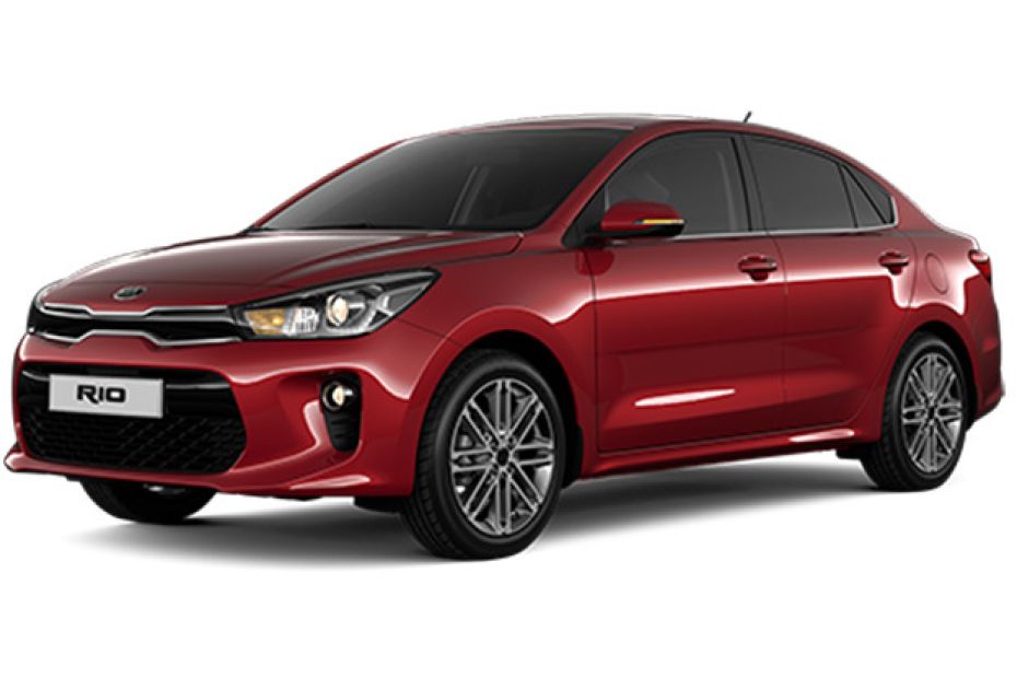 كيا Rio 4-Door Fiery Red كيا Rio 4-Door Fiery Red