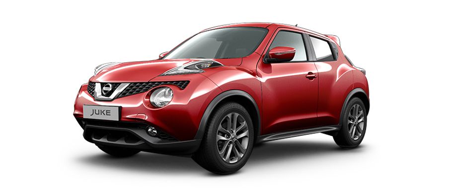 نيسان Juke أحمر مشتعلاً نيسان Juke أحمر مشتعلاً