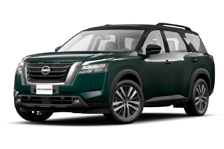 Nissan Pathfinder Obsidian green pearl with black roof Nissan Pathfinder Obsidian green pearl with black roof