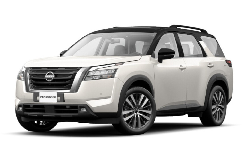 Nissan Pathfinder Pearl white tricoat with super black roof Nissan Pathfinder Pearl white tricoat with super black roof