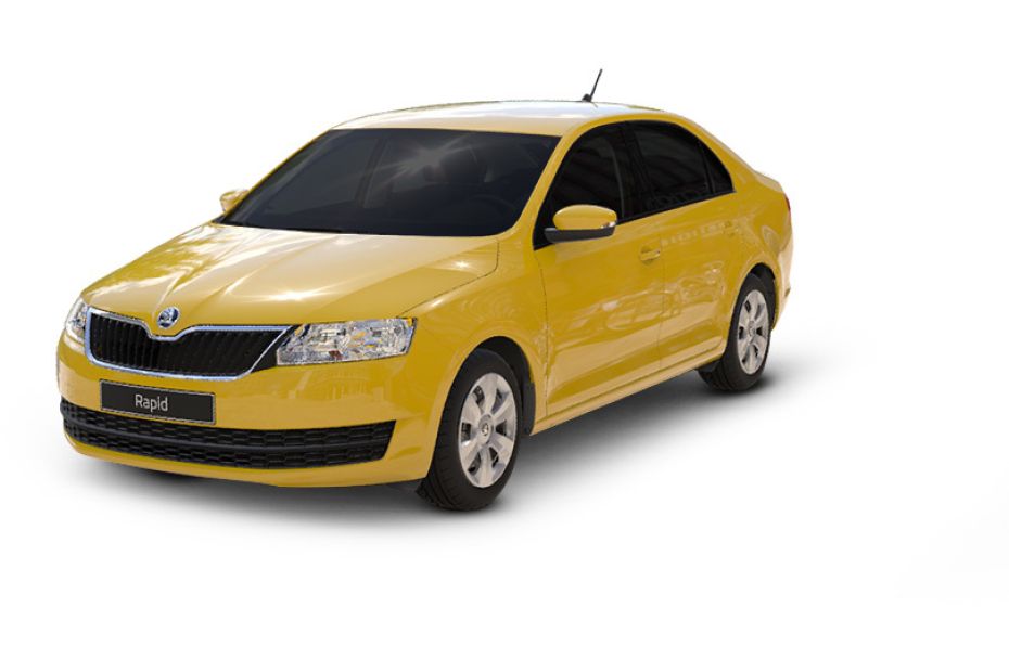 Skoda Rapid Sprint Yellow Skoda Rapid Sprint Yellow