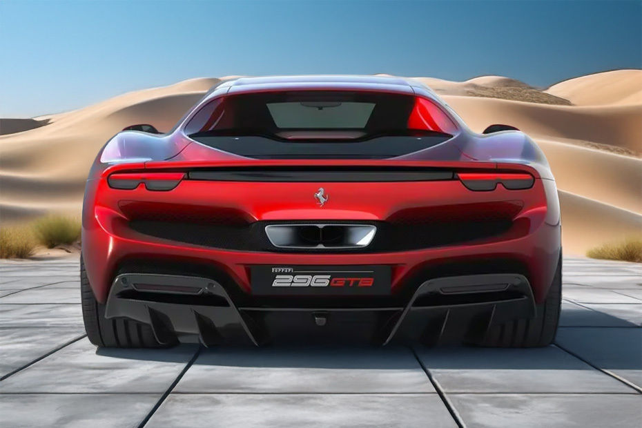 Full Rear View of Ferrari 296 GTB