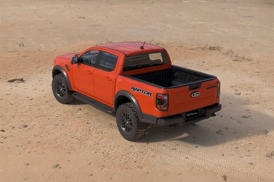 Rear Cross Side View of Ford Ranger Raptor Rear Cross Side View of Ford Ranger Raptor