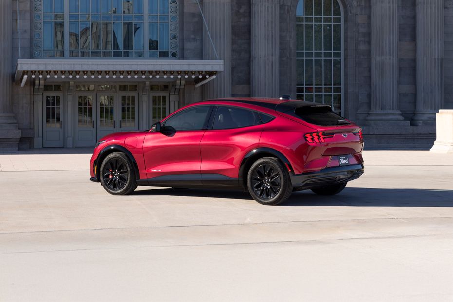 Rear Cross Side View of Ford Mustang Mach-E Rear Cross Side View of Ford Mustang Mach-E