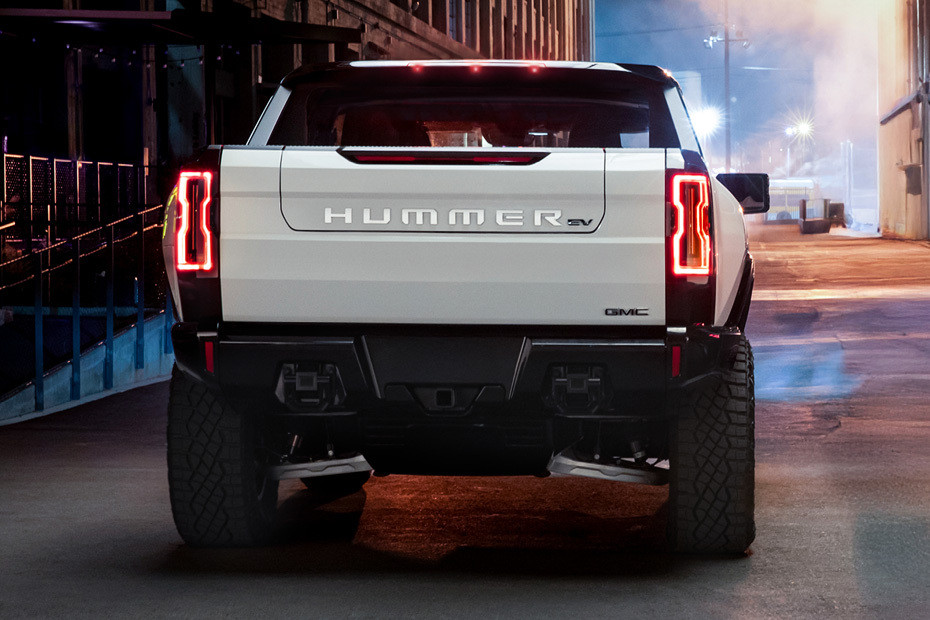 Full Rear View of GMC Hummer EV Pickup Full Rear View of GMC Hummer EV Pickup