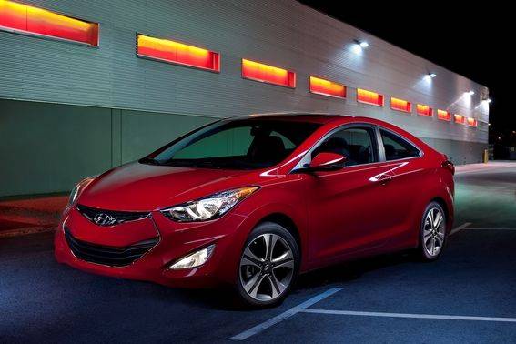 Hyundai Elantra Coupe Front Angle High View Hyundai Elantra Coupe Front Angle High View