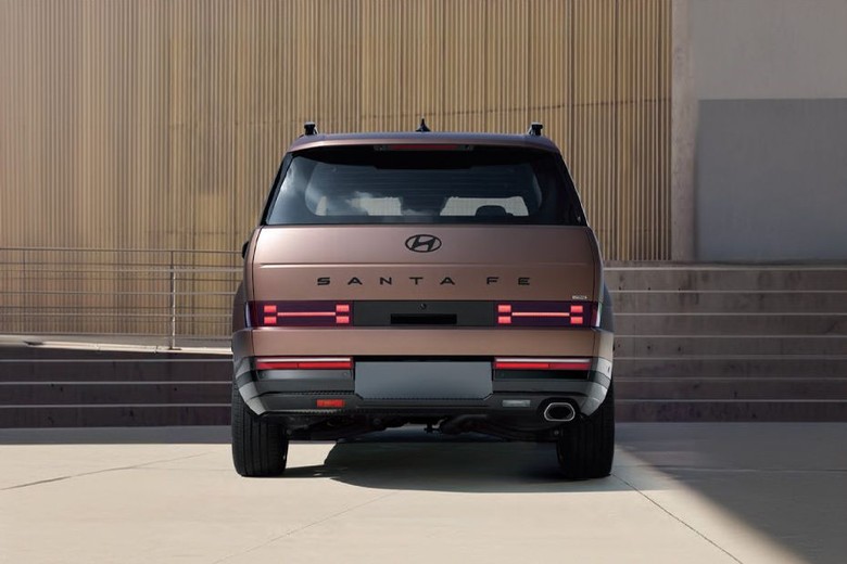 Full Rear View of Hyundai Santa Fe