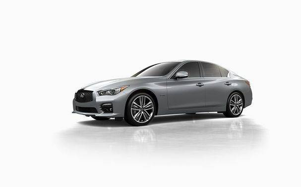 Infiniti Q50 Hybrid Front angle low view Infiniti Q50 Hybrid Front angle low view