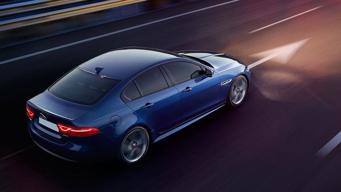 XE R-Sport Rear angle view