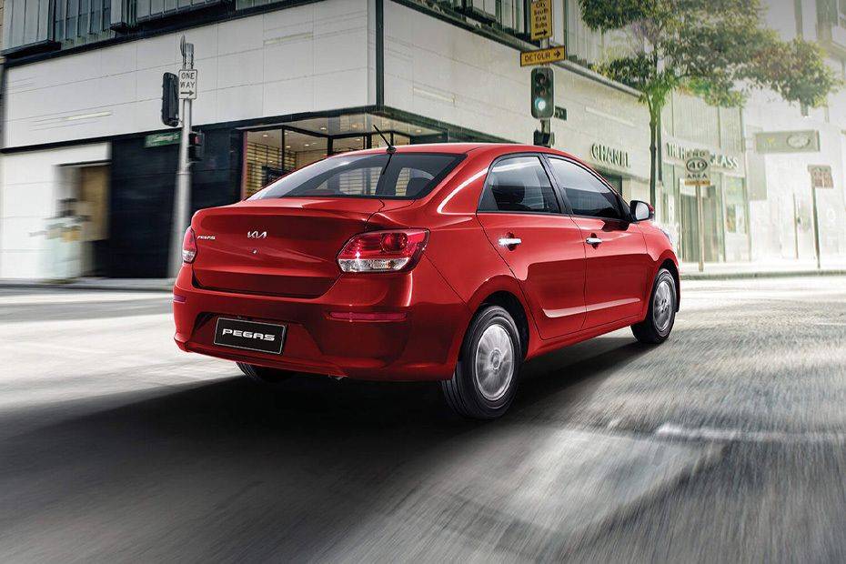 Rear Cross Side View of KIA Pegas Rear Cross Side View of KIA Pegas