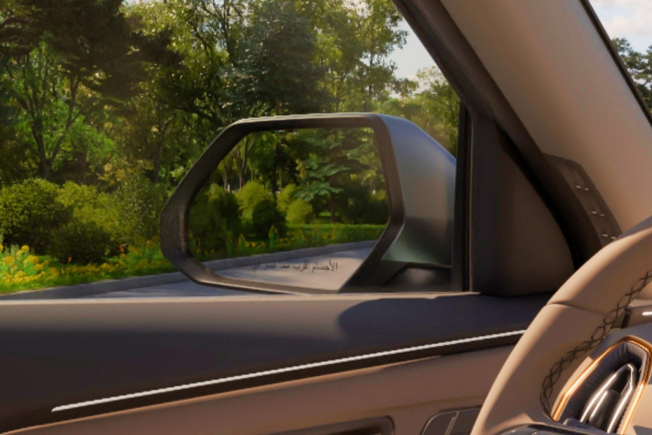 KIA EV5 Drivers Side Mirror Rear Angle KIA EV5 Drivers Side Mirror Rear Angle