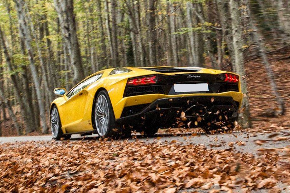 Rear Cross Side View of Lamborghini Aventador Rear Cross Side View of Lamborghini Aventador
