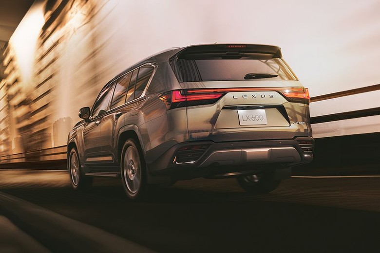 Rear Cross Side View of Lexus LX
