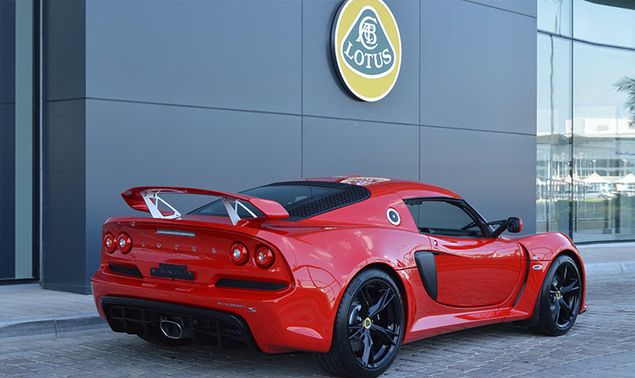 Exige S Rear angle view Exige S Rear angle view