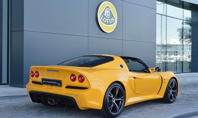 Exige S Roadster Rear angle view Exige S Roadster Rear angle view