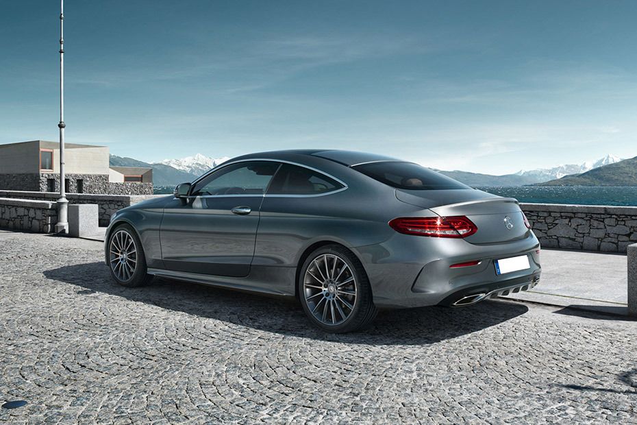 Rear Cross Side View of Mercedes-Benz C-Class Coupe Rear Cross Side View of Mercedes-Benz C-Class Coupe