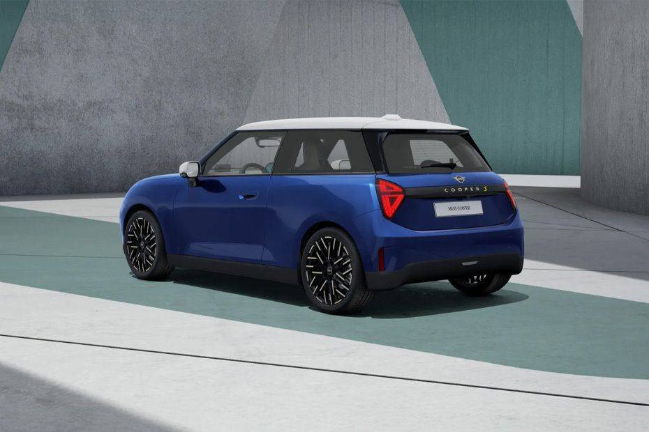Rear Cross Side View of Mini Cooper Electric Rear Cross Side View of Mini Cooper Electric