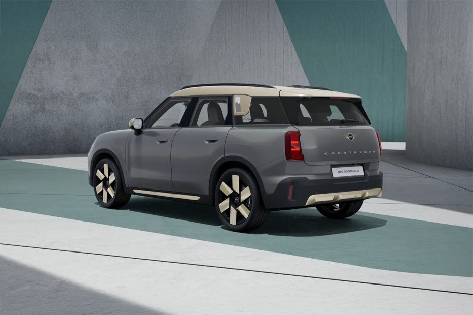 Rear Cross Side View of Mini Countryman Electric Rear Cross Side View of Mini Countryman Electric