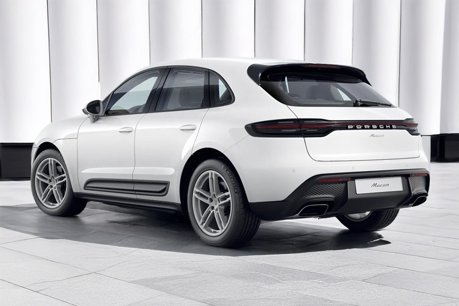 Rear Cross Side View of Porsche Macan Rear Cross Side View of Porsche Macan