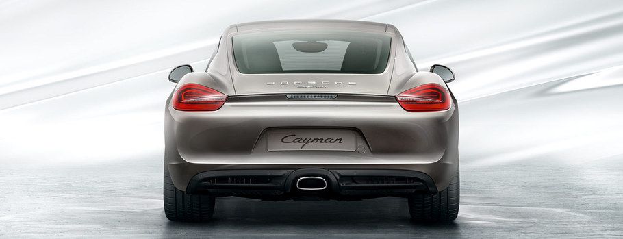 Full Rear View of Porsche Cayman Full Rear View of Porsche Cayman