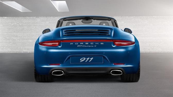 Full Rear View of Porsche 911 Carrera 4 Cabriolet