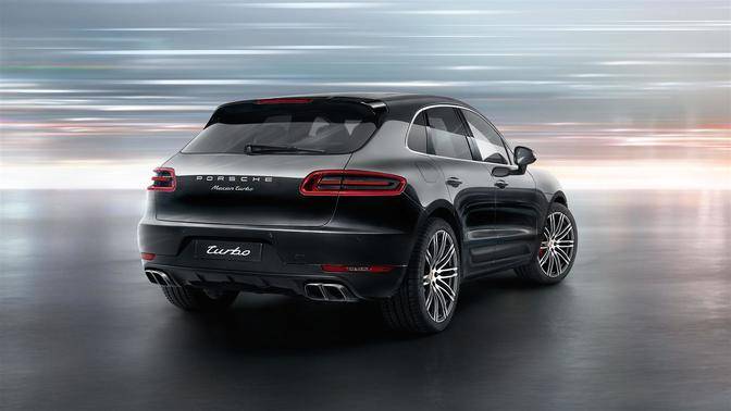 Macan Turbo Rear angle view Macan Turbo Rear angle view