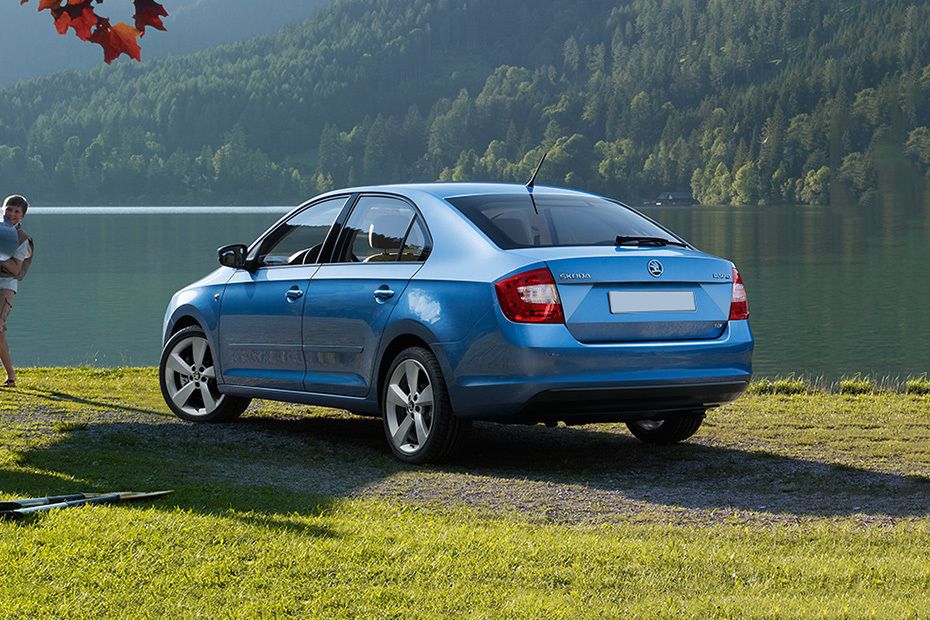 Rear Cross Side View of Skoda Rapid Rear Cross Side View of Skoda Rapid