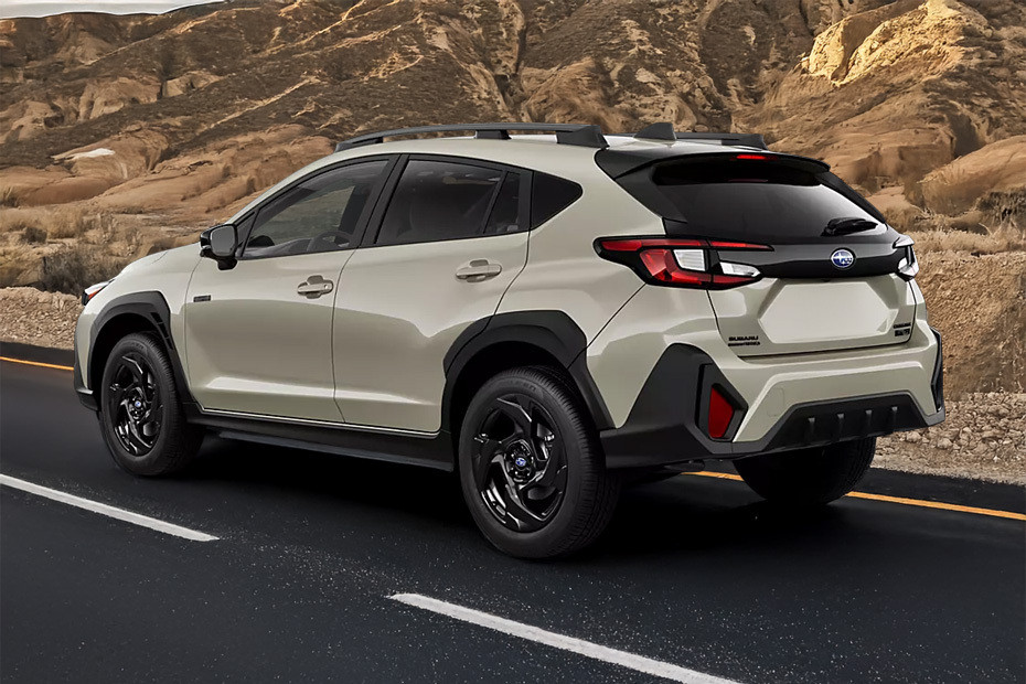 Rear Cross Side View of Subaru Crosstrek Hybrid Rear Cross Side View of Subaru Crosstrek Hybrid