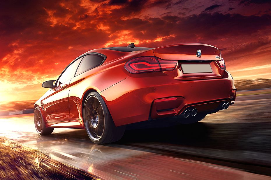 Rear Cross Side View of BMW M4 Coupe Rear Cross Side View of BMW M4 Coupe