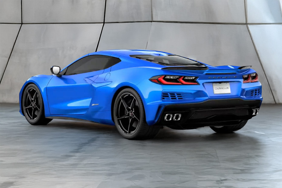 Rear Cross Side View of شفروليه كورفيت إي-راي Rear Cross Side View of شفروليه كورفيت إي-راي