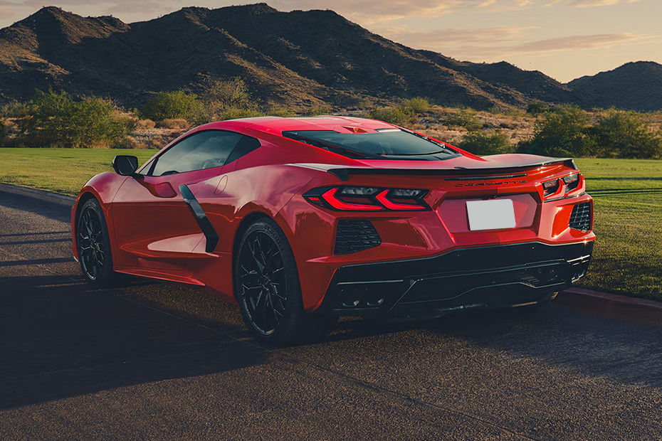 Rear Cross Side View of Chevrolet Corvette