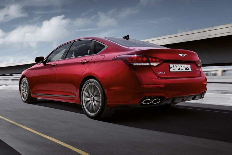 Rear Cross Side View of جينيسيس G80 SPORT Rear Cross Side View of جينيسيس G80 SPORT