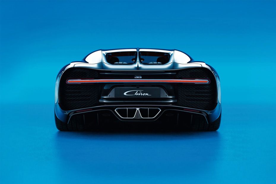 Full Rear View of Bugatti Chiron Full Rear View of Bugatti Chiron