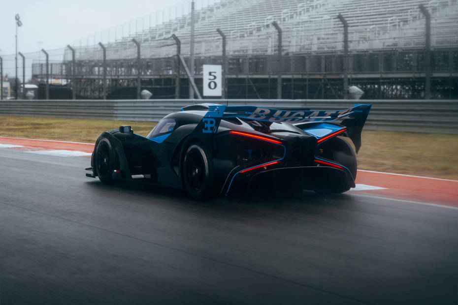 Rear Cross Side View of Bugatti Bolide