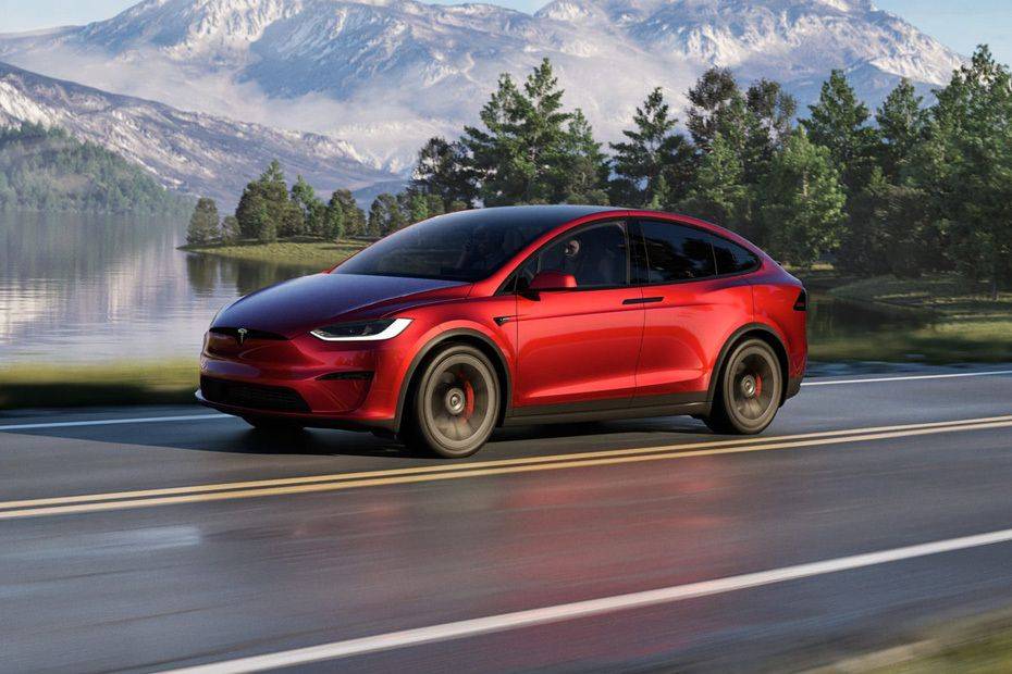 Tesla Model X Front angle low view Tesla Model X Front angle low view