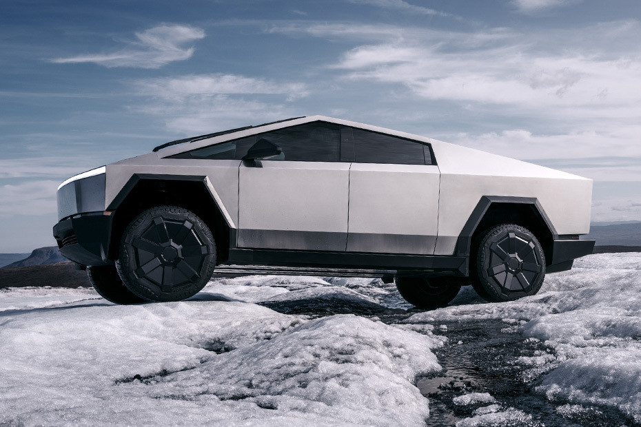 Tesla Cybertruck Front Side View Tesla Cybertruck Front Side View