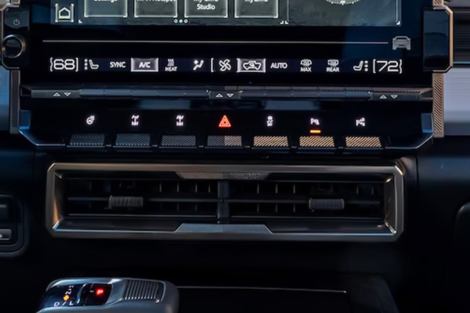 Front AC Controls of GMC Hummer EV Pickup Front AC Controls of GMC Hummer EV Pickup