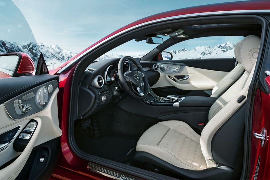 Mercedes-Benz C-Class Coupe Inside Of Drivers Side Open Door Mercedes-Benz C-Class Coupe Inside Of Drivers Side Open Door