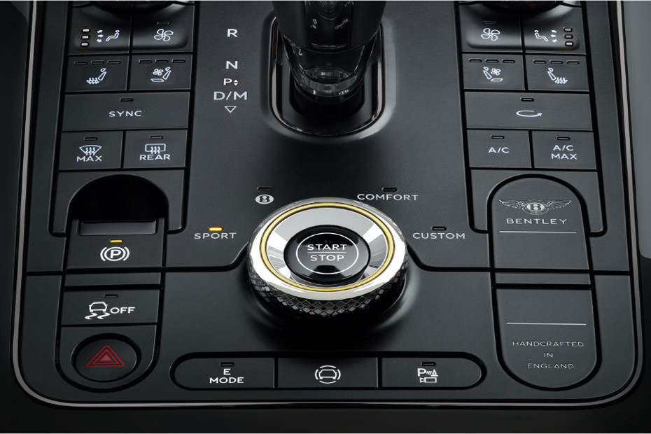 Center Controls of Bentley Continental GT Center Controls of Bentley Continental GT