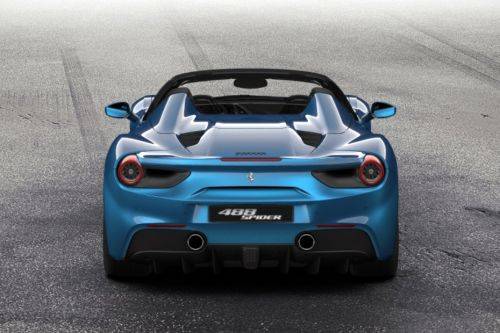 Full Rear View of فيراري 488 Spider