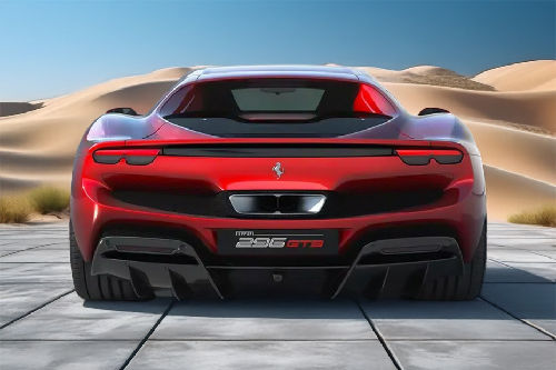 Full Rear View of Ferrari 296 GTB
