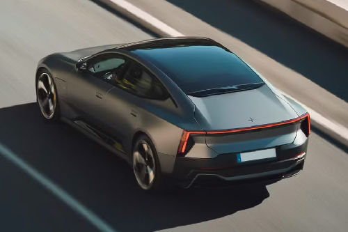 Rear Cross Side View of Polestar 5