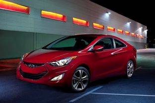 هيونداي Elantra Coupe Front Angle High View