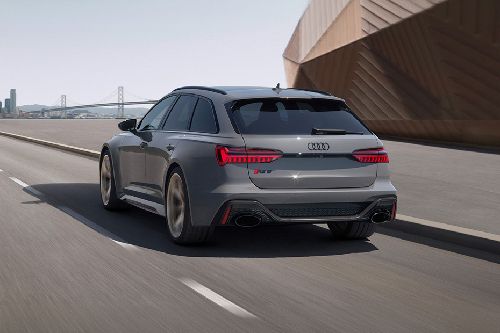 Rear Medium View of Audi RS6 Avant Performance