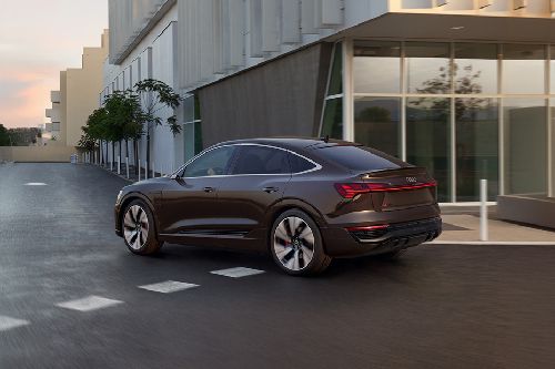 Rear Cross Side View of Audi Q8-Sportback-E-Tron
