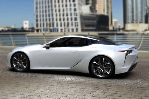 Rear Cross Side View of Lexus LC 500 (2022-2023)