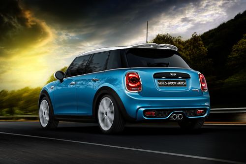Rear Cross Side View of Mini 5 Door