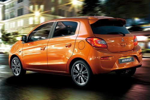 Rear Cross Side View of Mitsubishi Mirage