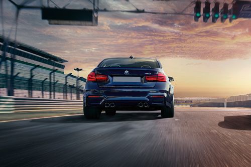 Full Rear View of BMW M3 Sedan