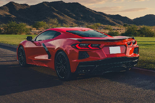Rear Cross Side View of Chevrolet Corvette